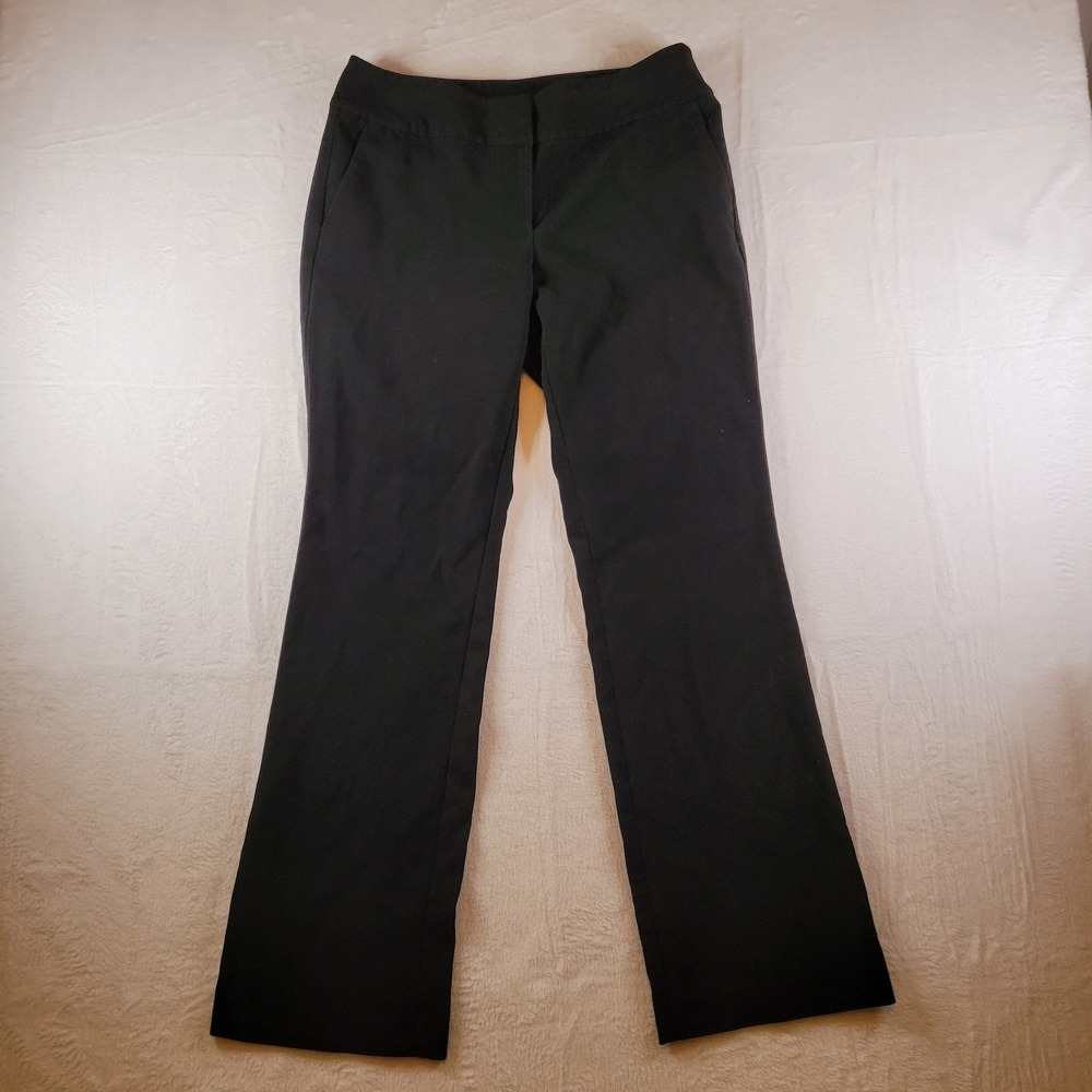 Ann Taylor Factory Curvy Black Straight Leg Dress Pants Womens 6 ID 70056